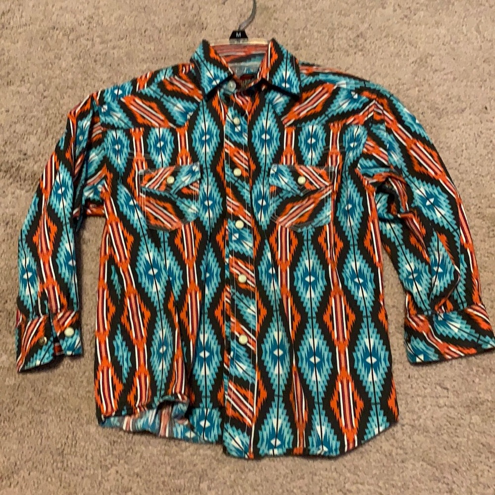 Boys Rock and Roll Cowboy button up